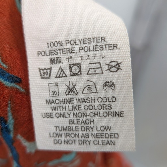 Free People Red Floral Wrap Dress Boho Romantic Cottagecore NWT Size 8 Midi - Picture 4 of 15